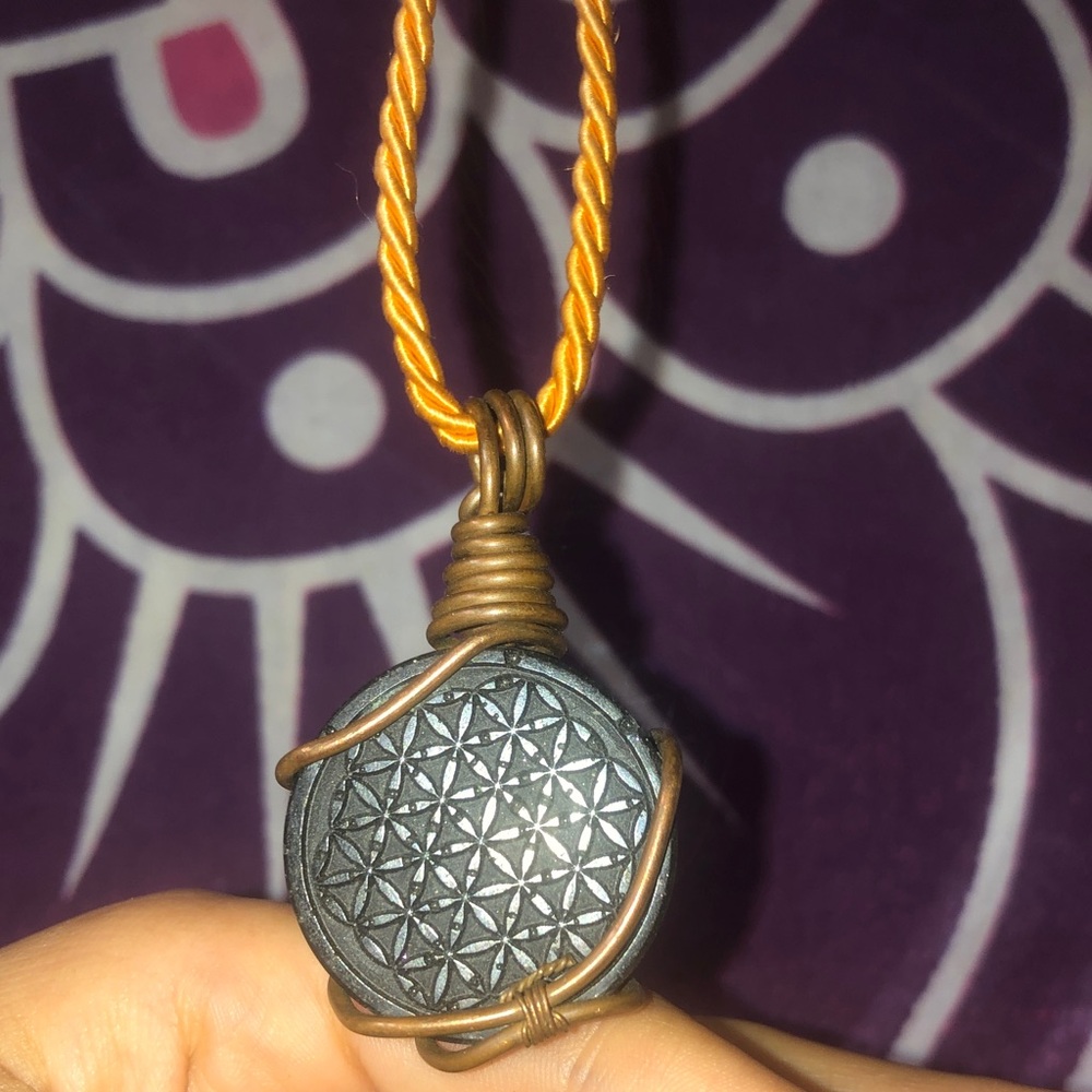 Handcrafted Wire-Wrapped Pendant Necklace